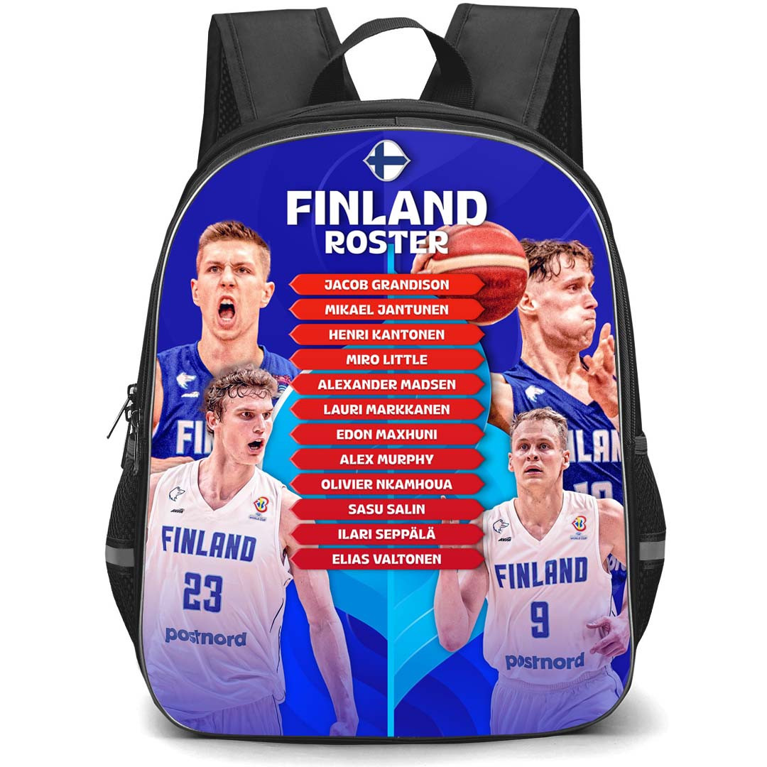 Fiba World Cup 2023 Finland Backpack StudentPack - Finland Roster Men's National Team Poster