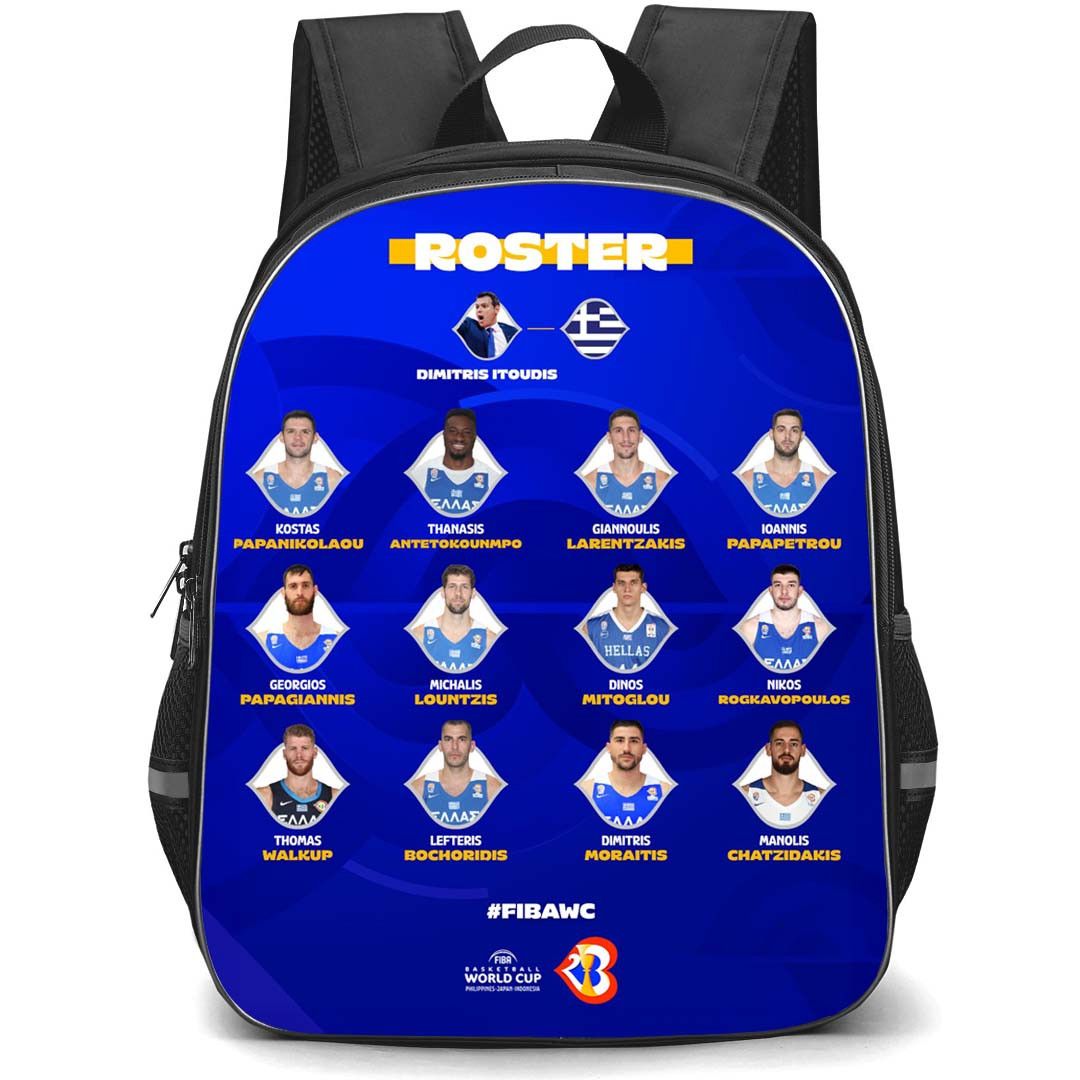 Fiba World Cup 2023 Greece Backpack StudentPack - Greece Men's National Team Portrait