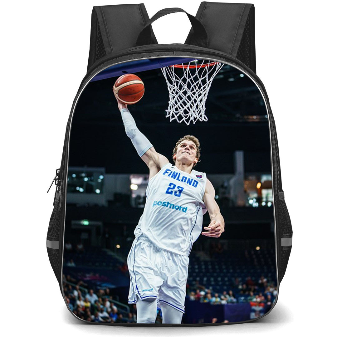 Fiba World Cup 2023 Lauri Markkanen Backpack StudentPack - Lauri Markkanen Finland 23 Dunking Poster