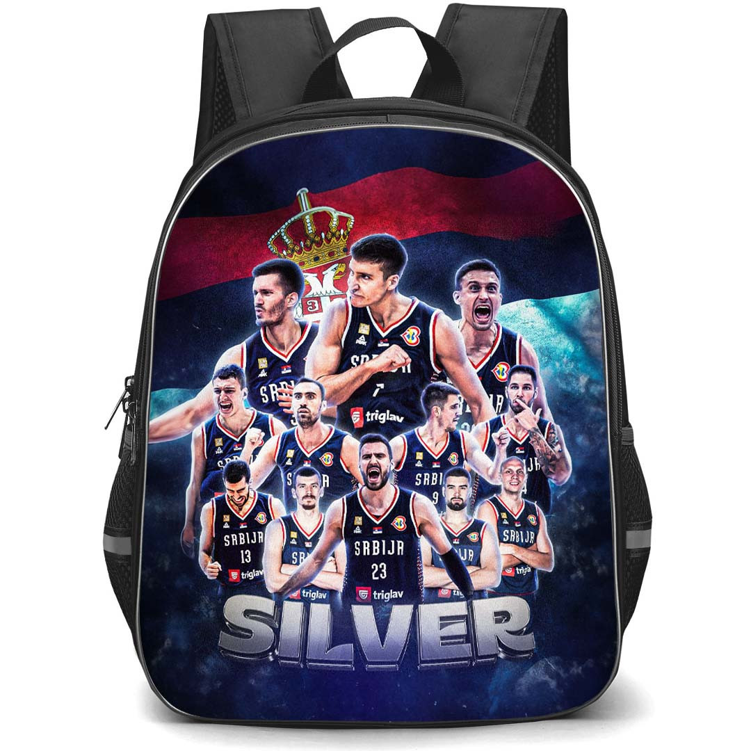 Fiba World Cup 2023 Serbia Backpack StudentPack - Serbia Team Silver Medal Poster