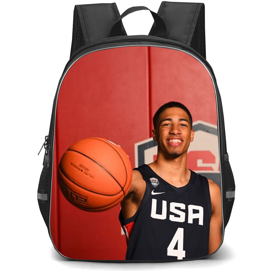Fiba World Cup 2023 Tyrese Haliburton Backpack StudentPack - Tyrese Haliburton USA 4 Holding Ball Poster