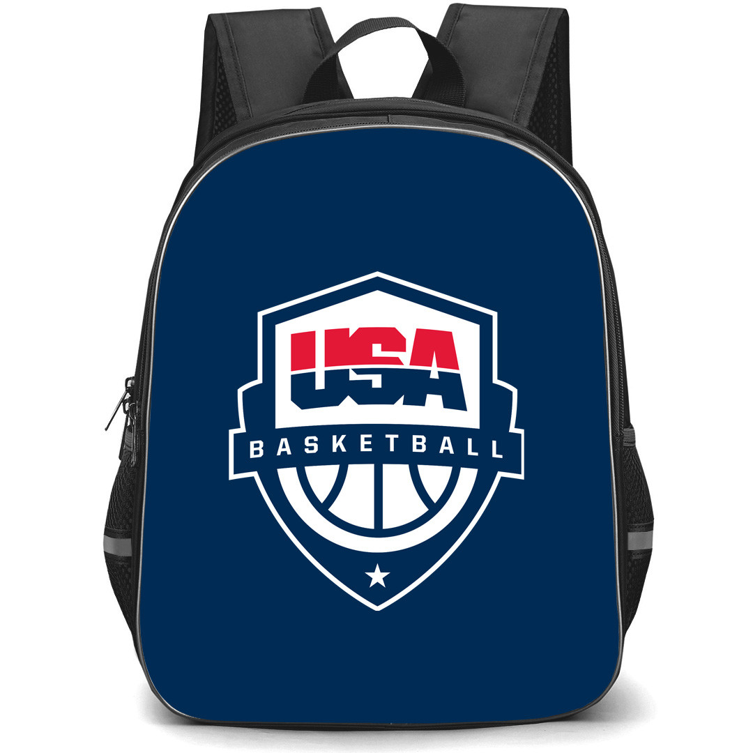 Fiba World Cup 2023 USA Backpack StudentPack - USA Basketball Team Logo On Blue Background