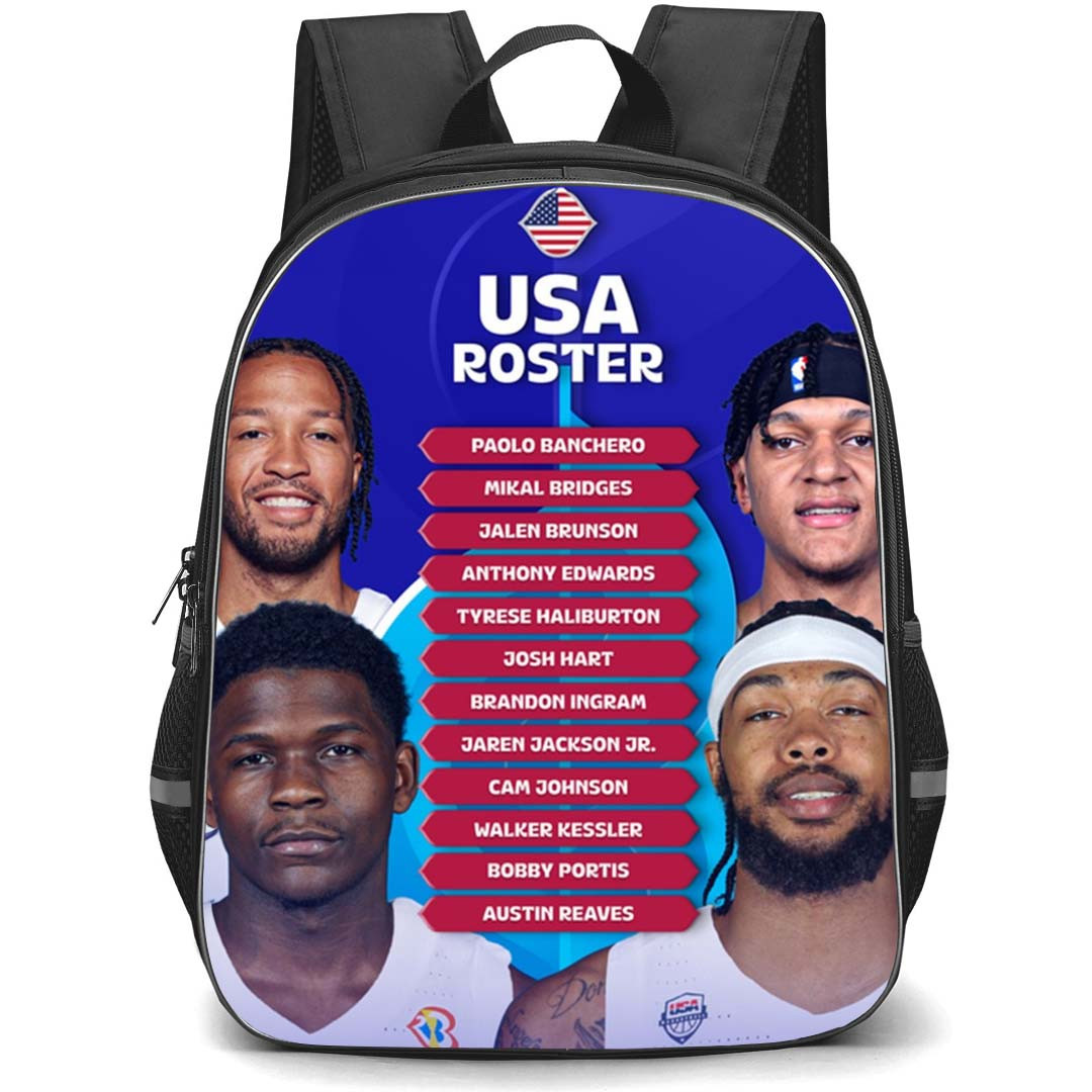 Fiba World Cup 2023 USA Backpack StudentPack - USA Roster Men's National Team Poster