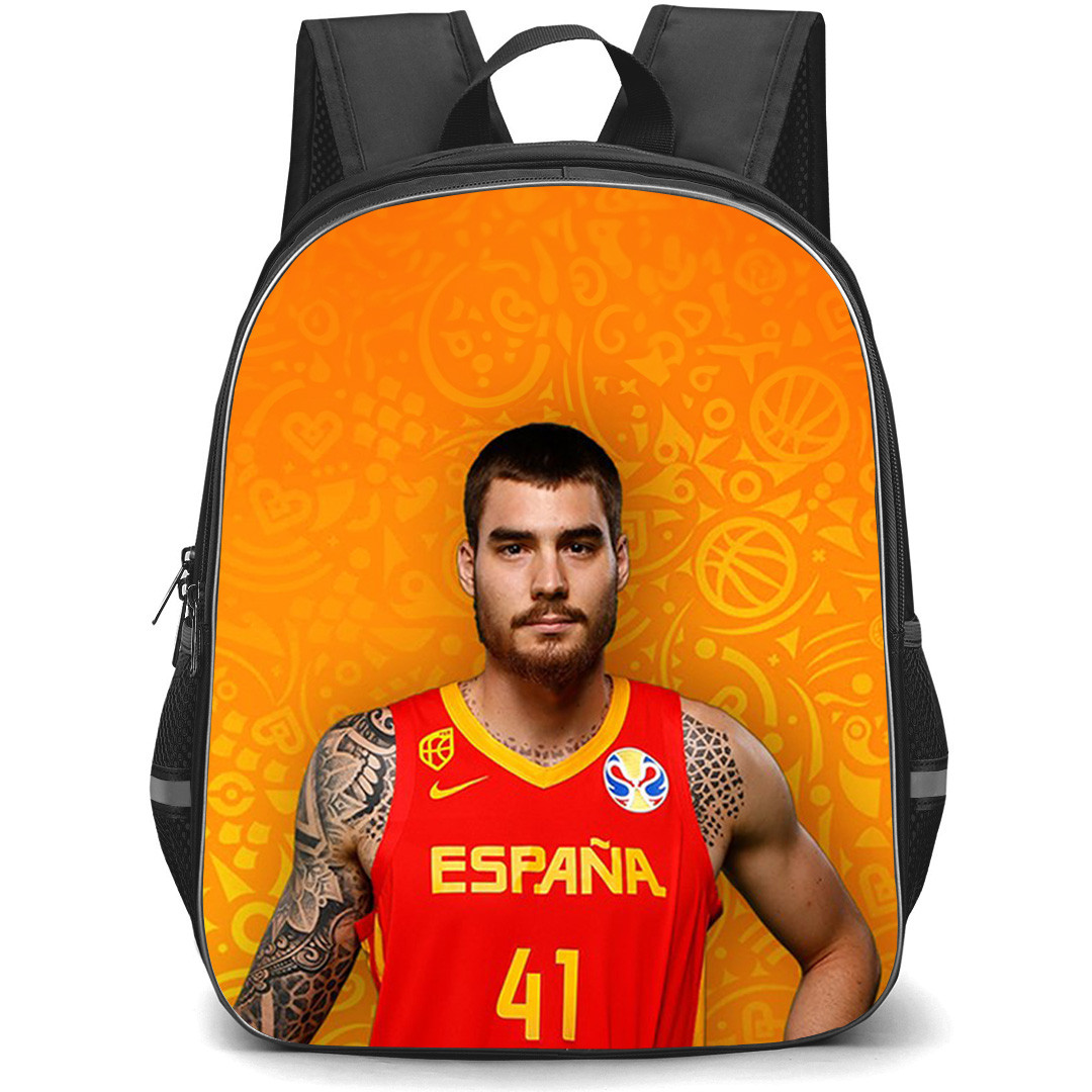 Fiba World Cup 2023 Willy Hernangomez Backpack StudentPack - Willy Hernangomez Spain 41 Portrait On Orange Background