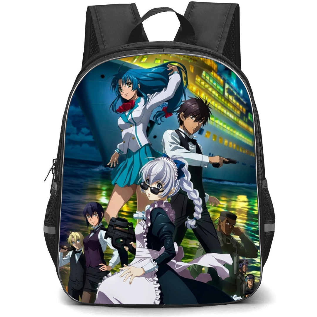 Full Metal Panic Backpack School Bag StudentPack - Full Metal Panic Characters Night Cruise Ship Portrait
