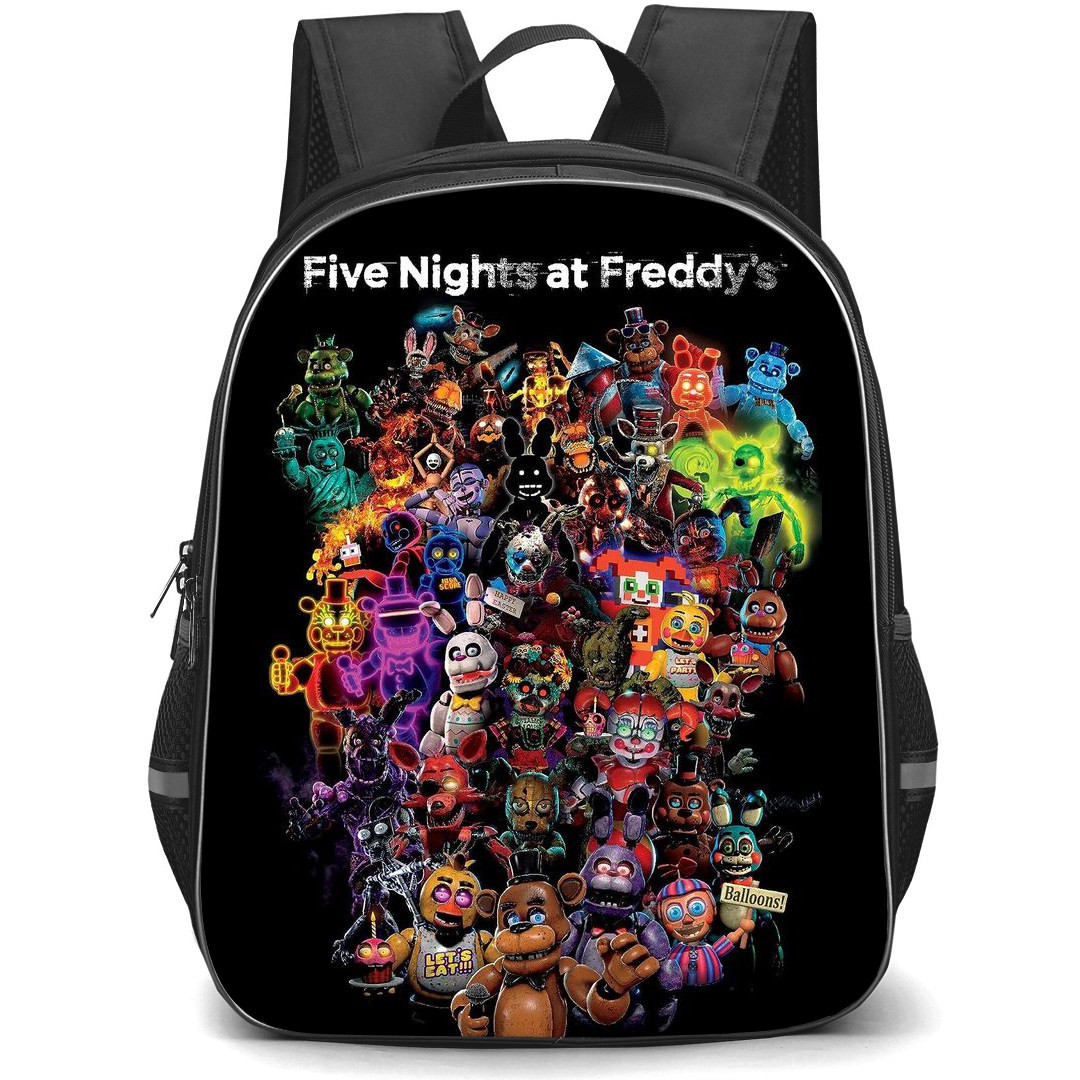 Five Nights At Freddys School Backpack StudentPack - Characters Collage Black Background