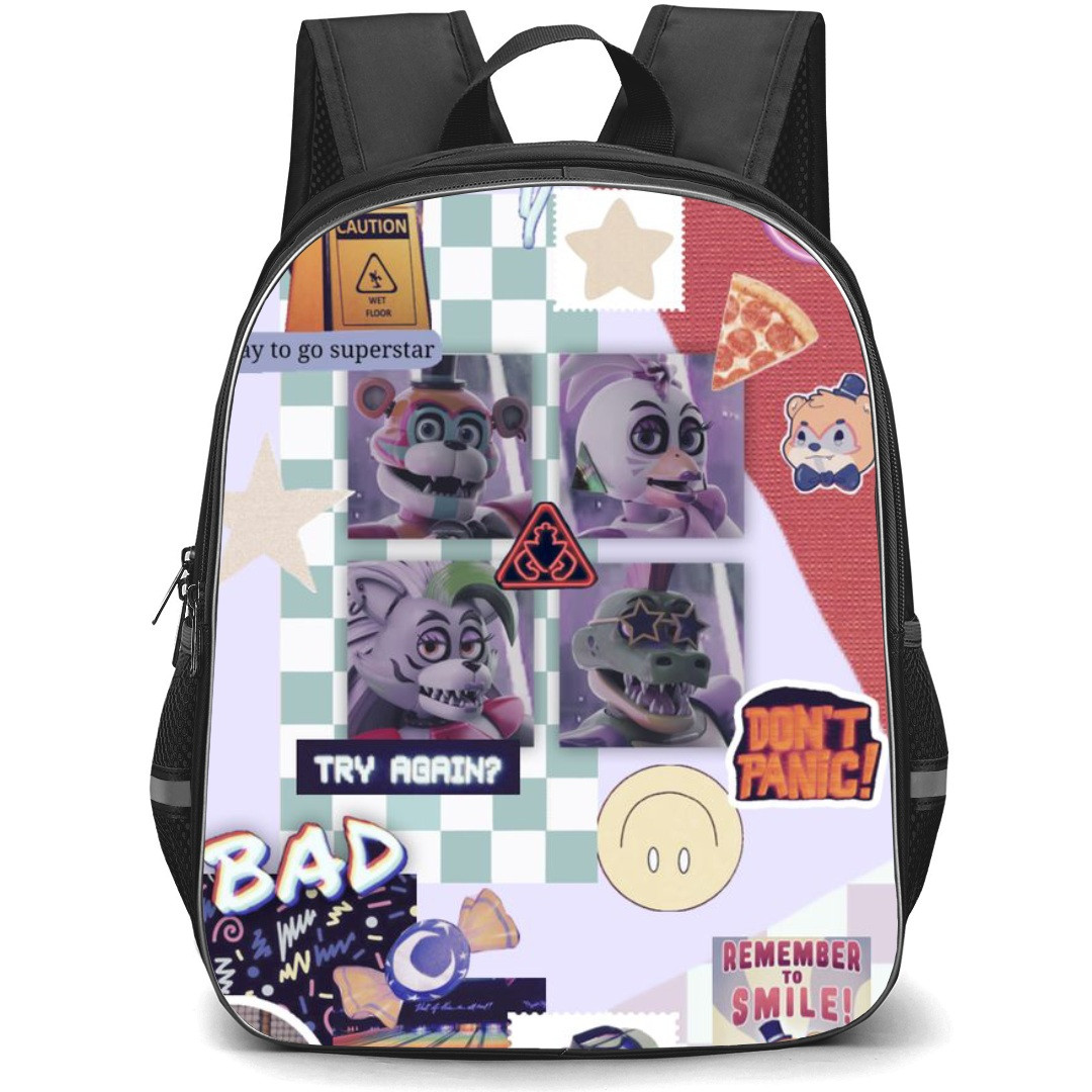 Five Nights At Freddys School Backpack StudentPack - Characters Collage Don't Panic