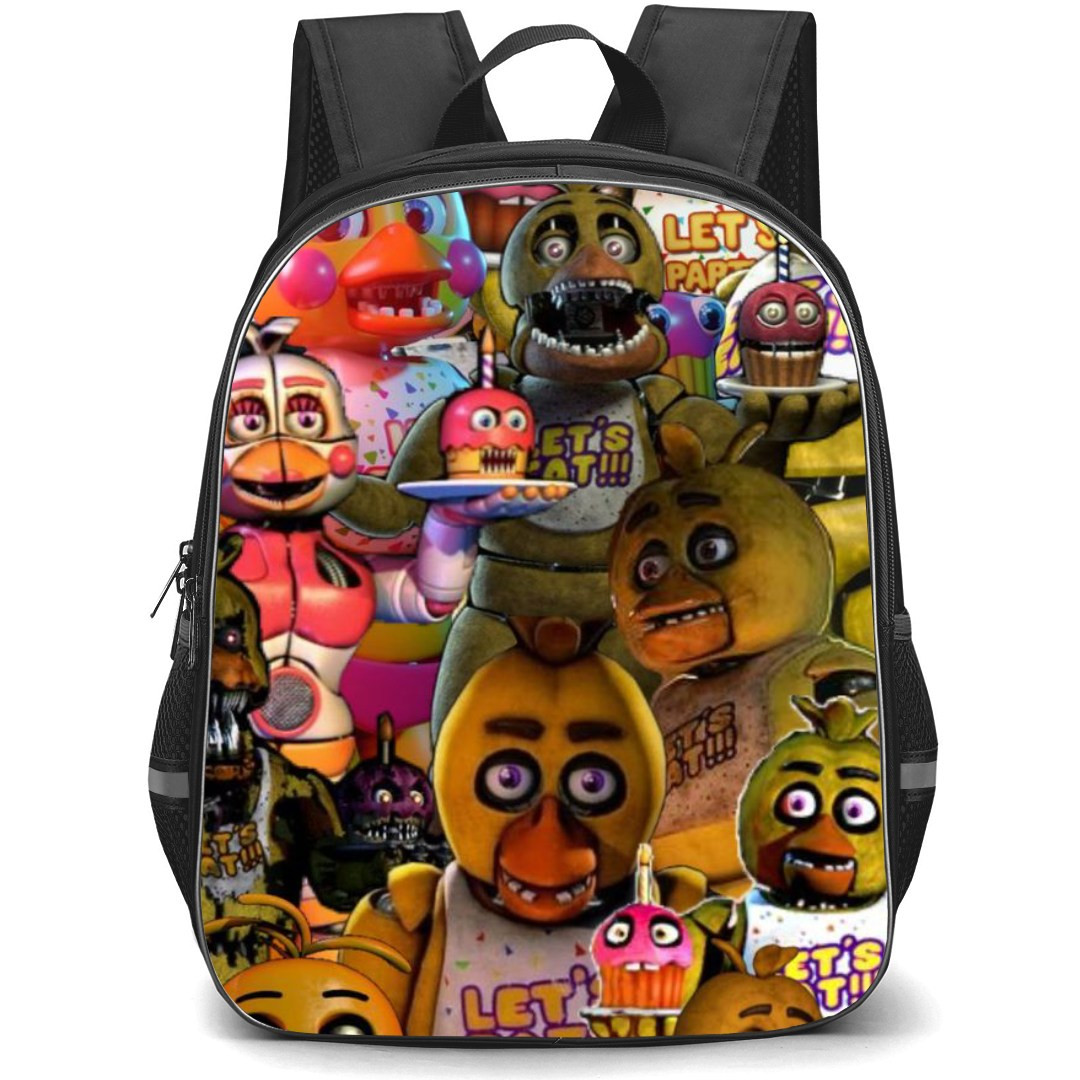 Five Nights At Freddys Chica School Backpack StudentPack - Chica Collage