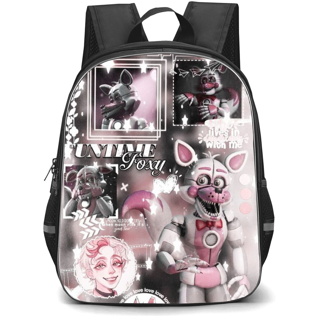 Five Nights At Freddys Foxy School Backpack StudentPack - Funtime Foxy Collage