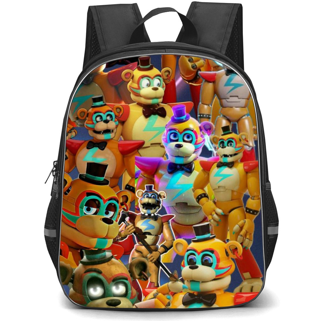 Five Nights At Freddys Freddy School Backpack StudentPack - Glamrock Freddy Collage