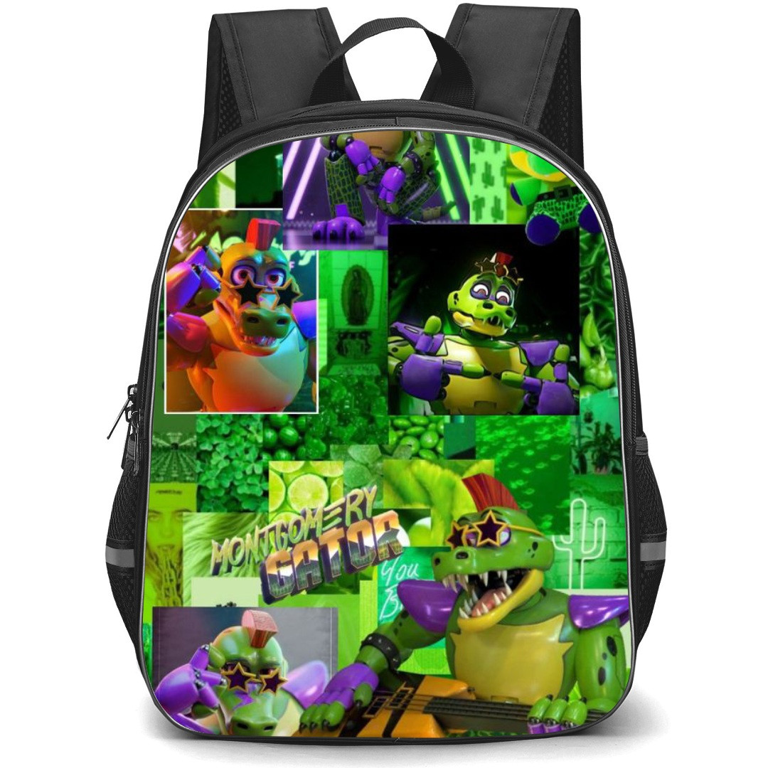 Five Nights At Freddys Montgomery Gator School Backpack StudentPack - Montgomery Gator Collage