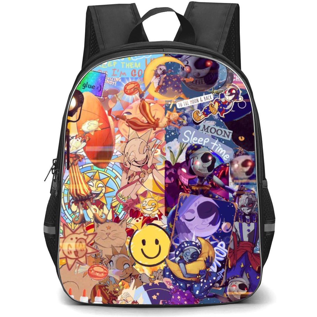 Five Nights At Freddys School Backpack StudentPack - Sun and Moon Collage Sleep Time