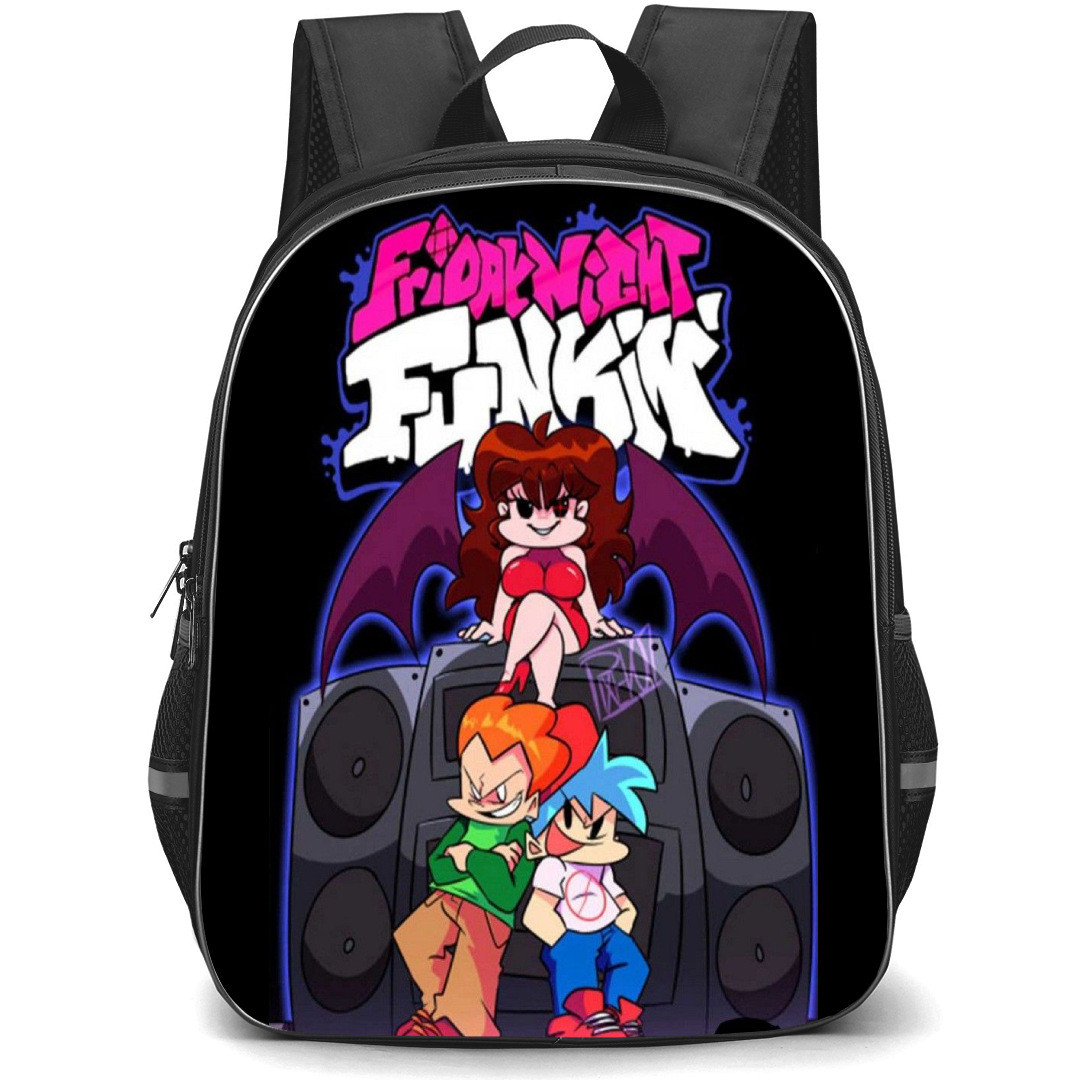 Friday Night Funkin Backpack StudentPack - Characters Sitting Feirce Speaker Series Poster