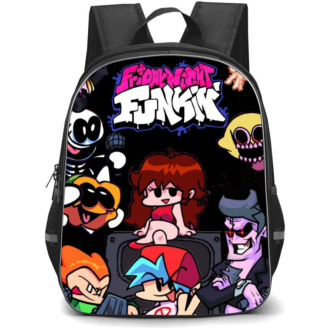 Friday Night Funkin Backpack StudentPack - Characters Smile Collage Game Series Poster