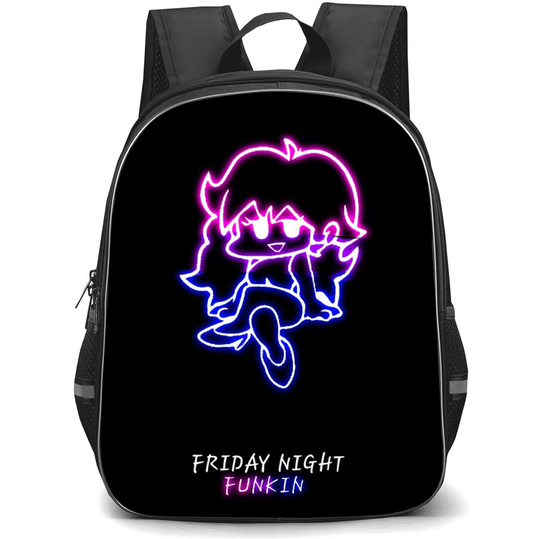 Friday Night Funkin Kaity Backpack StudentPack - Kaity Glow Neon Portrait Series Poster Black Background