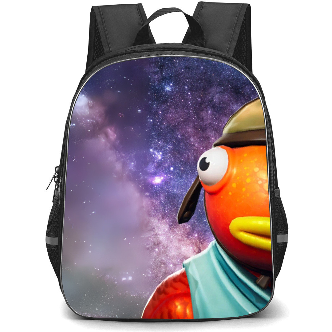 Fortnite Fishstick Backpack StudentPack - Fishstick Half Face Galaxy Background