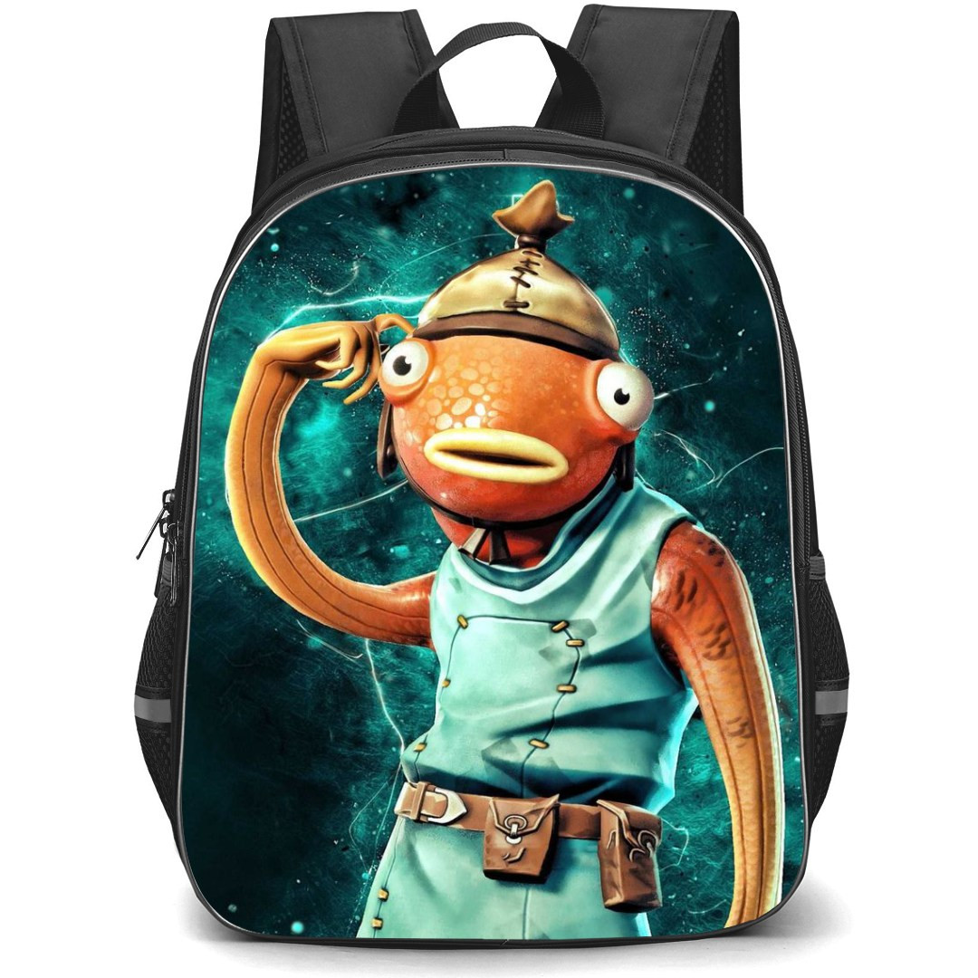 Fortnite Fishstick Backpack StudentPack - Fishstick Scratching the Head Galaxy Background