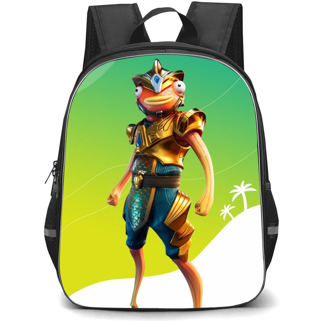 Fortnite Fishstick Backpack StudentPack - Fishstick Soldier Green Background