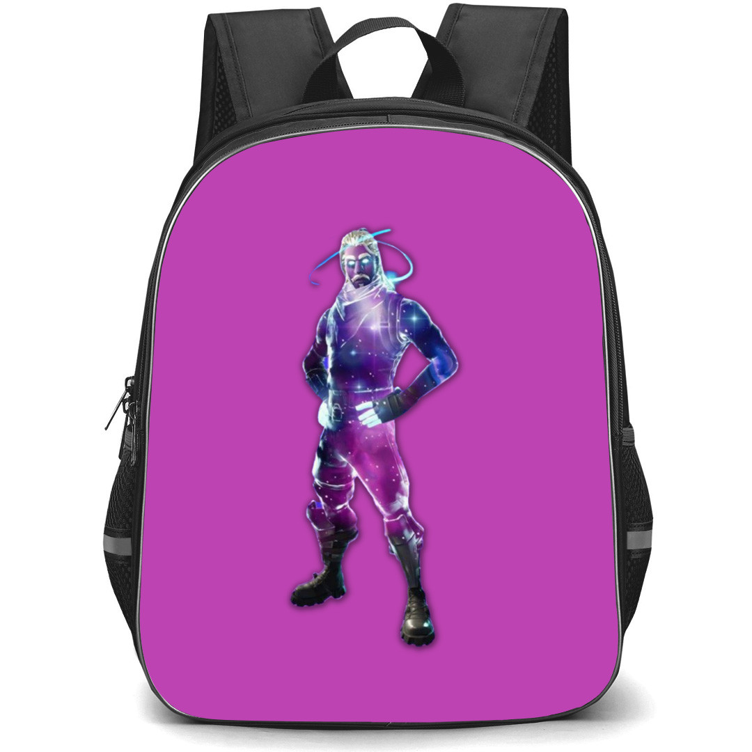 Fortnite Galaxy School Backpack StudentPack - Galaxy Sticker On Purple Background