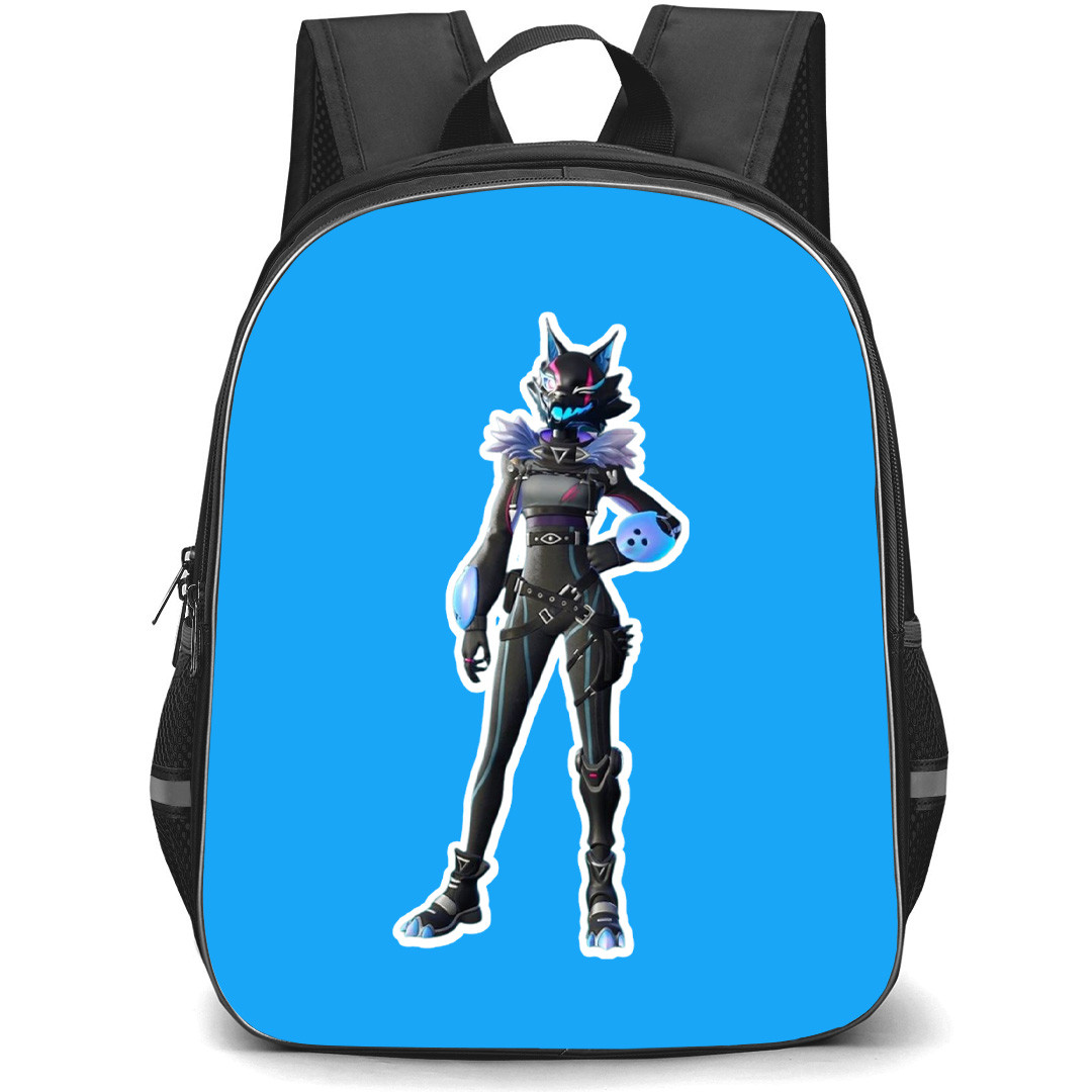 Fortnite Highwire School Backpack StudentPack - Highwire Sticker On Blue Background