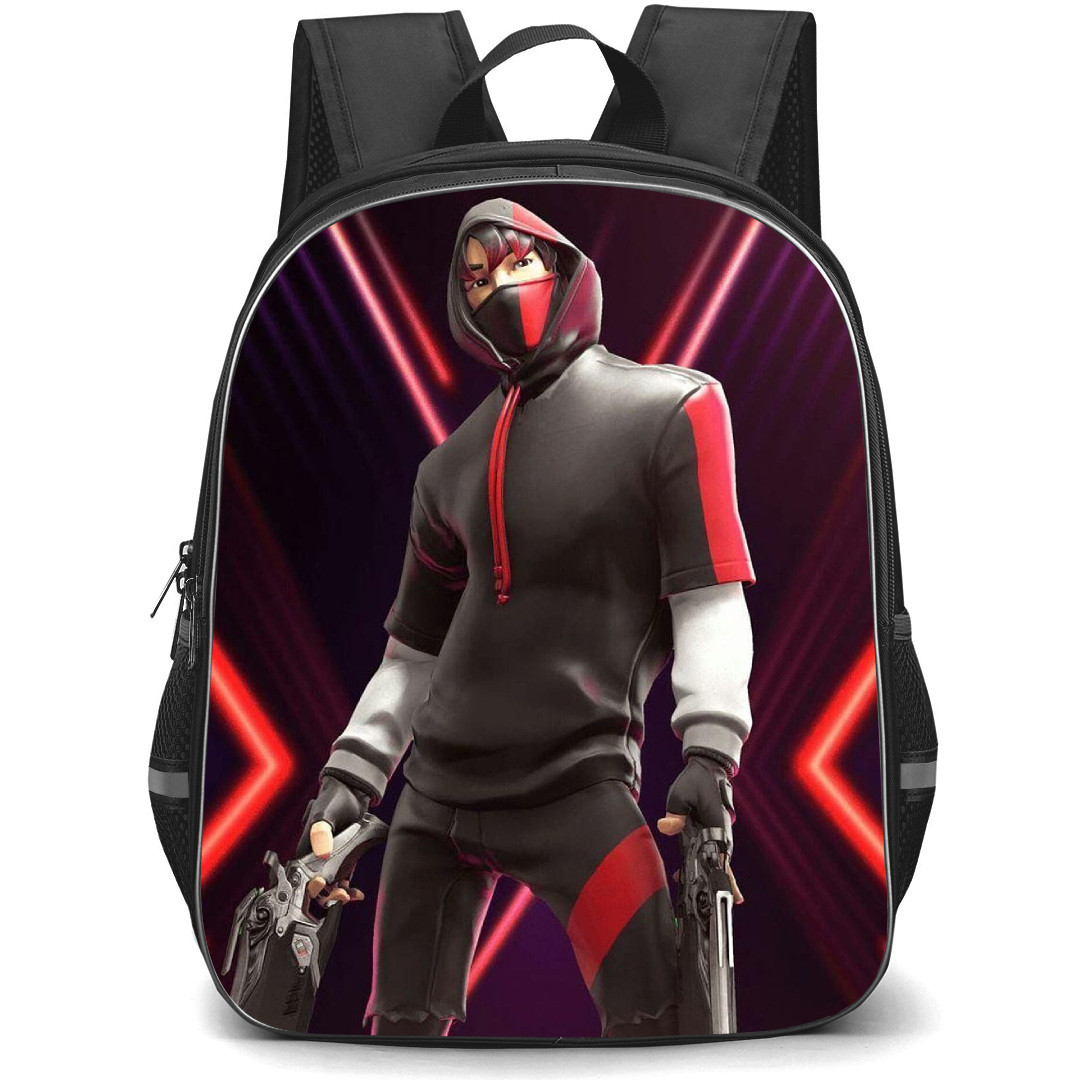 Fortnike Ikonik Backpack StudentPack - Ikonik Holding Handgun Illustration