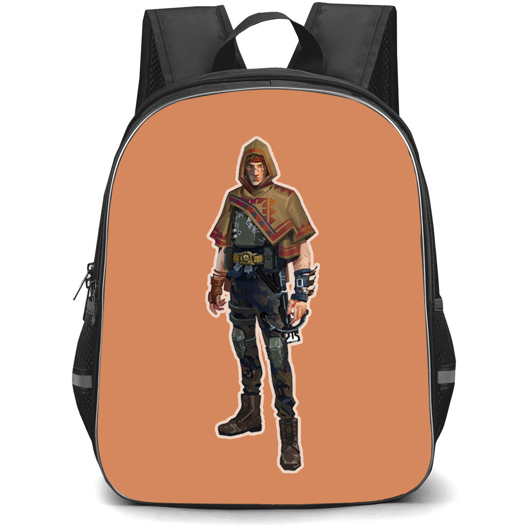 Fortnite Jonesy School Backpack StudentPack - Jonesy Sticker Art On Orange Background