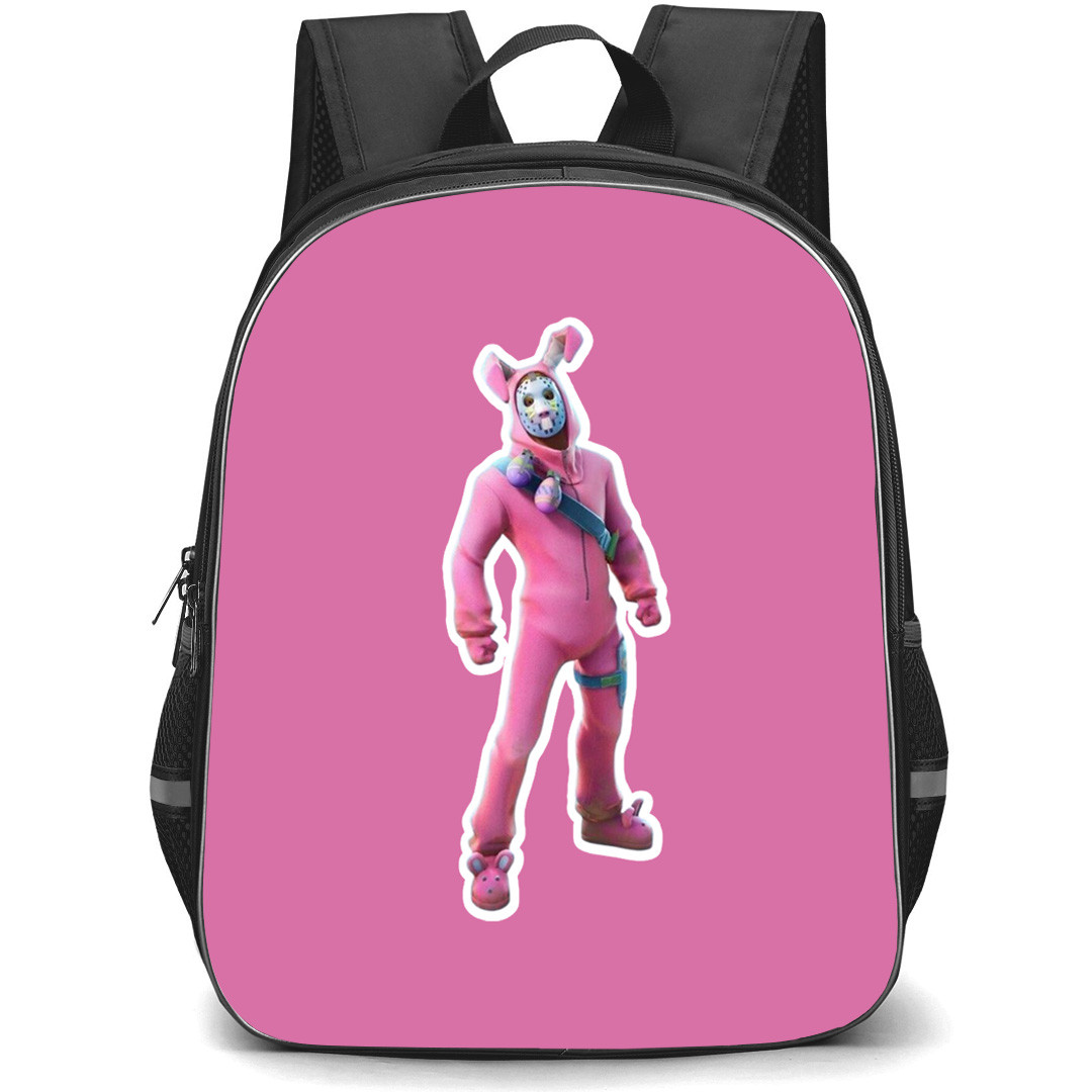 Fortnite Pink Onesie School Backpack StudentPack - Pink Onesie Sticker On Pink Background