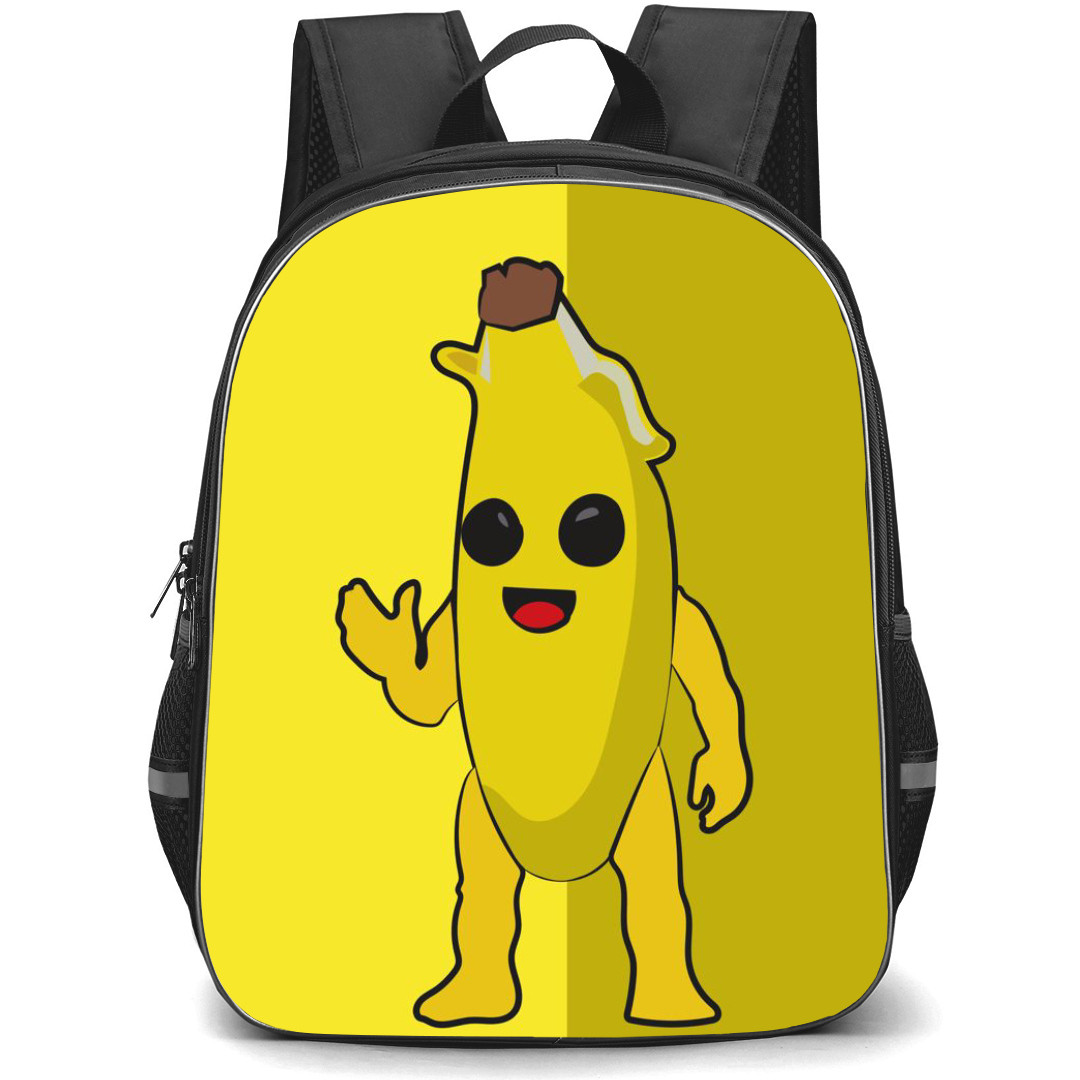 Fortnite Peely Backpack StudentPack - Peely Chibi Art Yellow Background