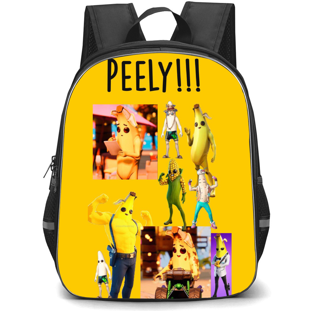Fortnite Peely Backpack StudentPack - Peely Peely Collage Yellow Background