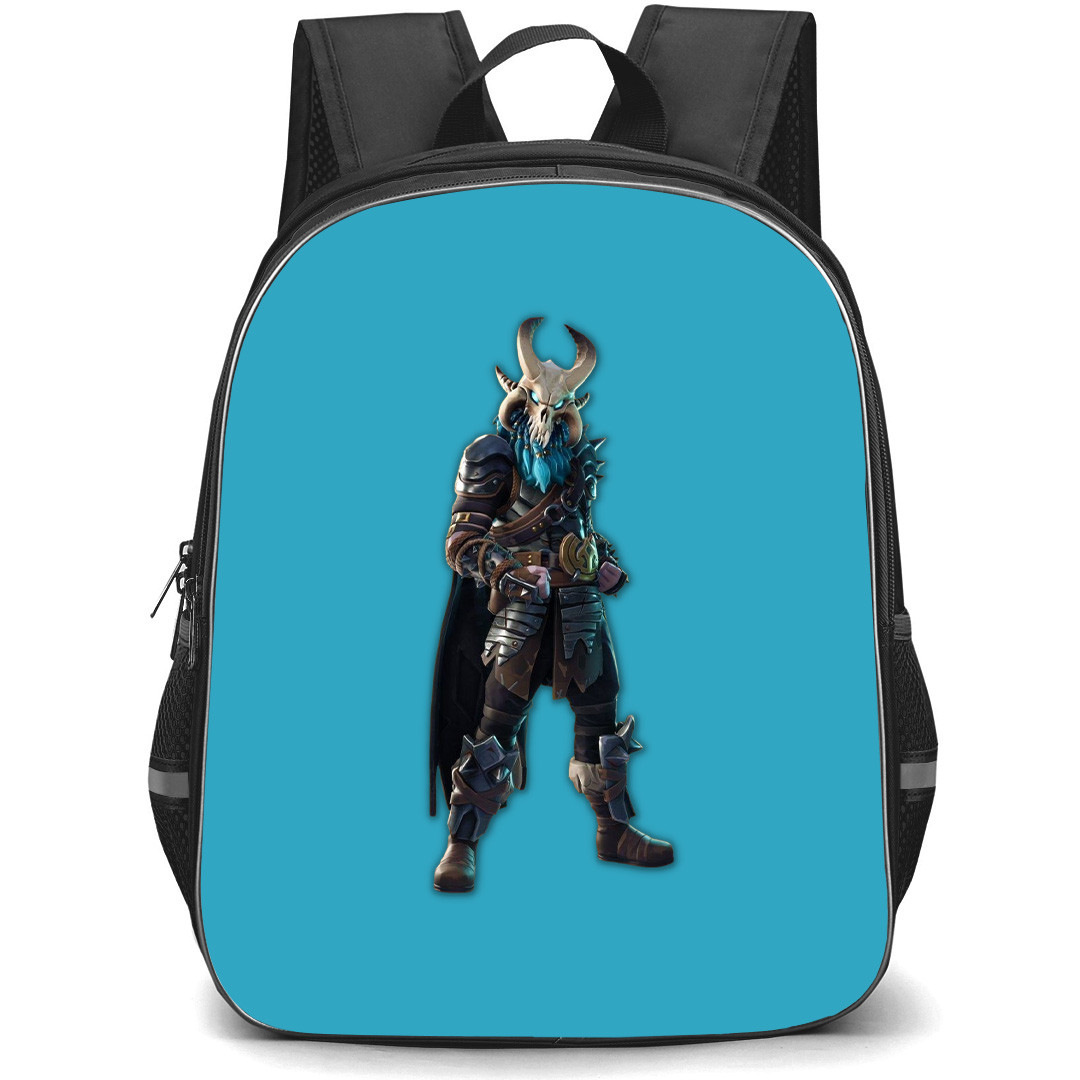 Fortnite Ragnarok School Backpack StudentPack - Ragnarok Sticker On Blue Background