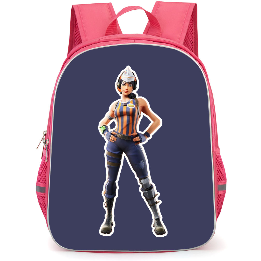 Fortnite Sizzle Sgt School Backpack StudentPack - Sizzle Sgt Sticker On Blue Background
