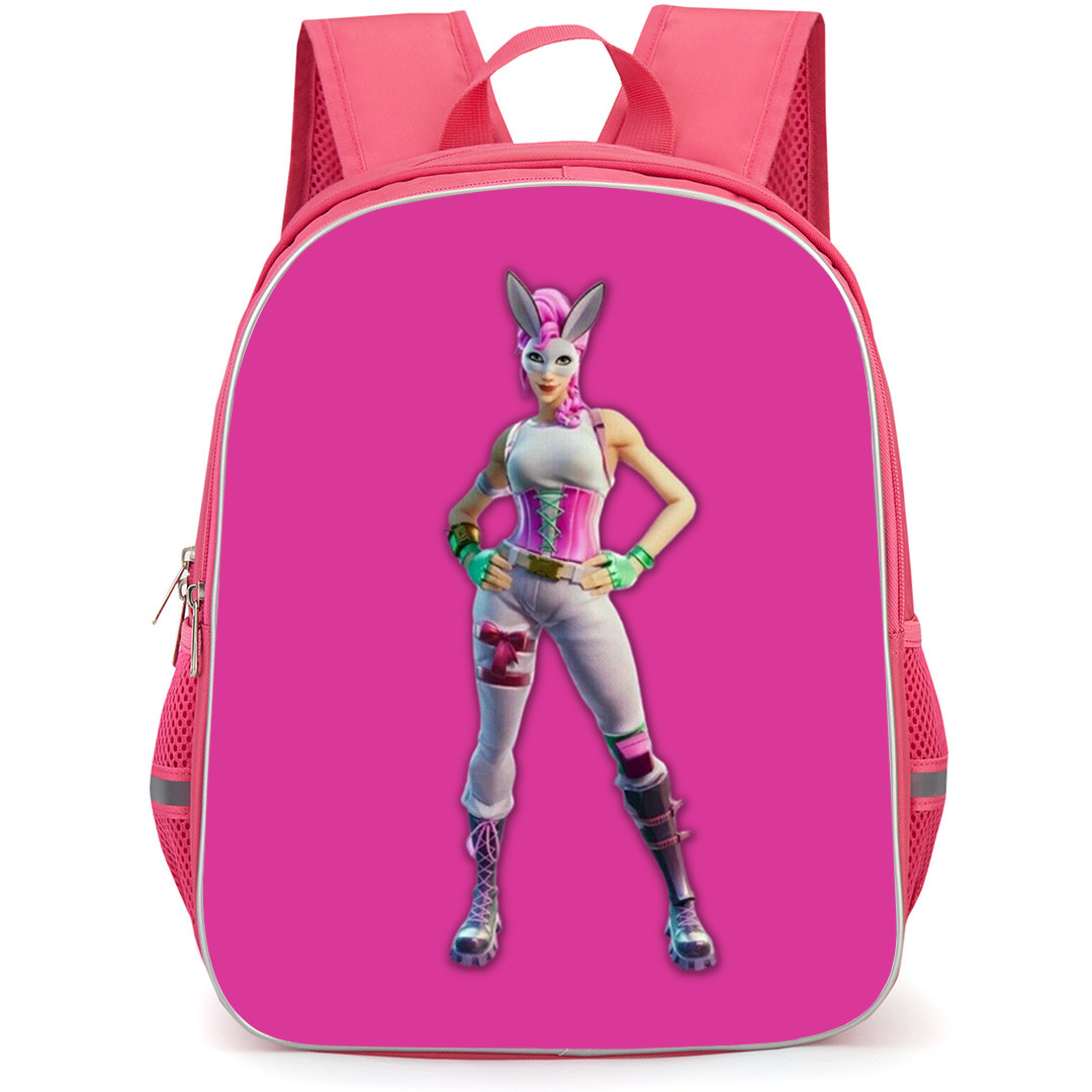 Fortnite Stella School Backpack StudentPack - Stella Sticker On Pink Background