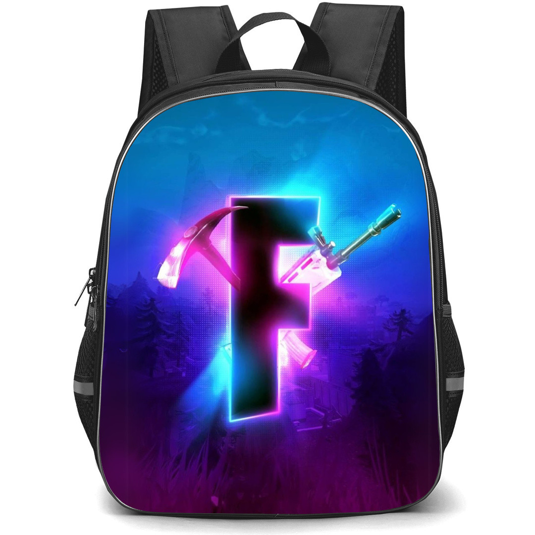 Fortnite Backpack StudentPack - Fortnite Video Game Neon Logo Poster