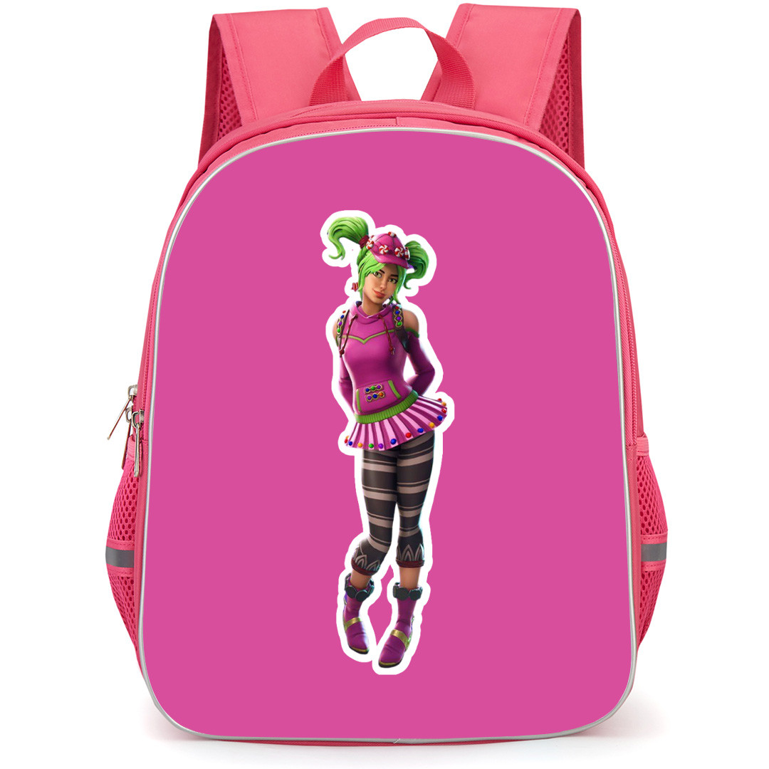 Fortnite Zoey School Backpack StudentPack - Zoey Sticker On Pink Background