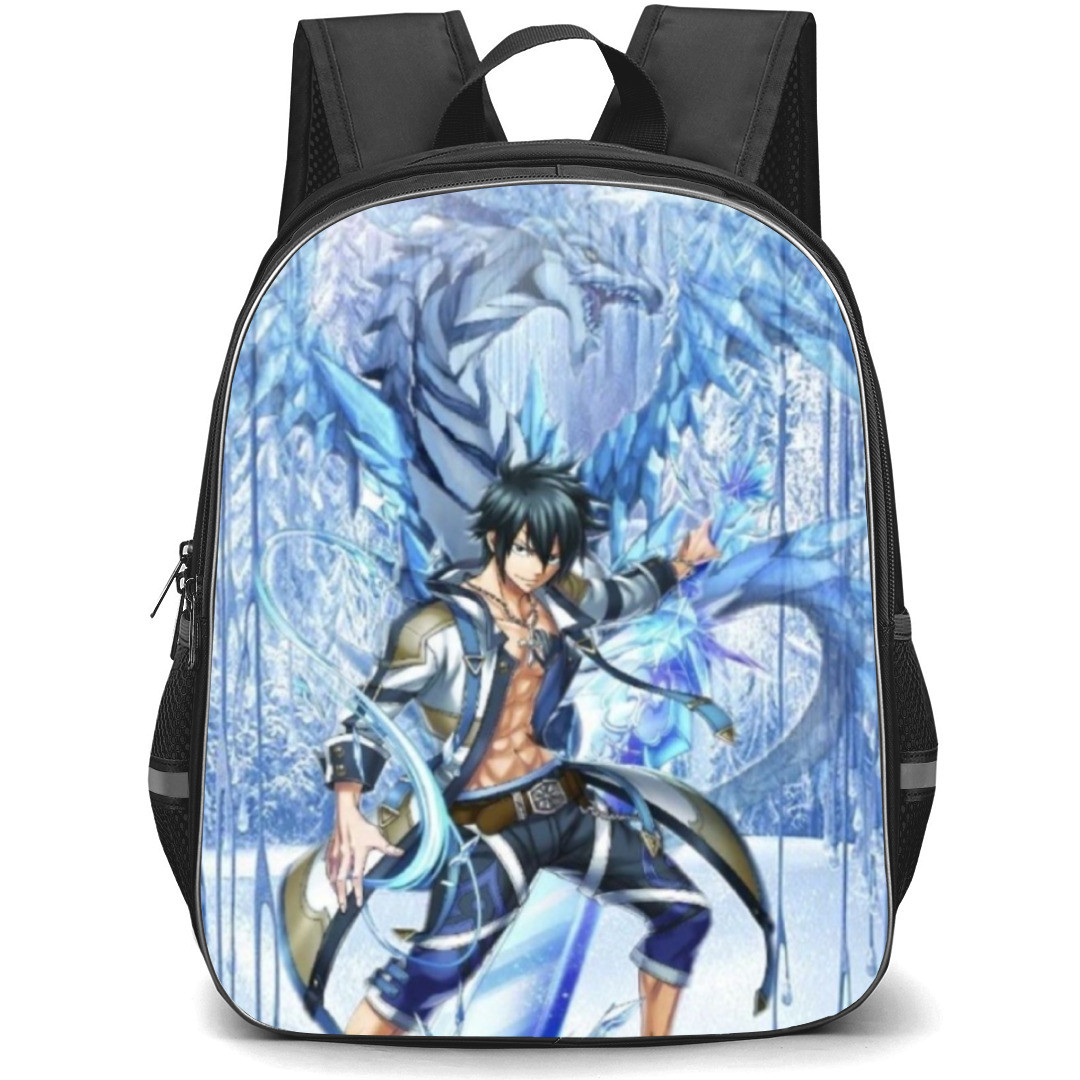 Fairy Tail Gray Fullbuster Backpack StudentPack - Gray Fullbuster Blue Dragon Portrait