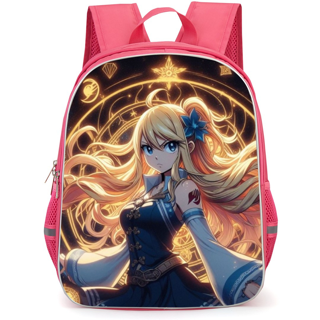Fairy Tail Lucy Heartfilia Backpack StudentPack - Lucy Heartfilia Yellow Circle Background