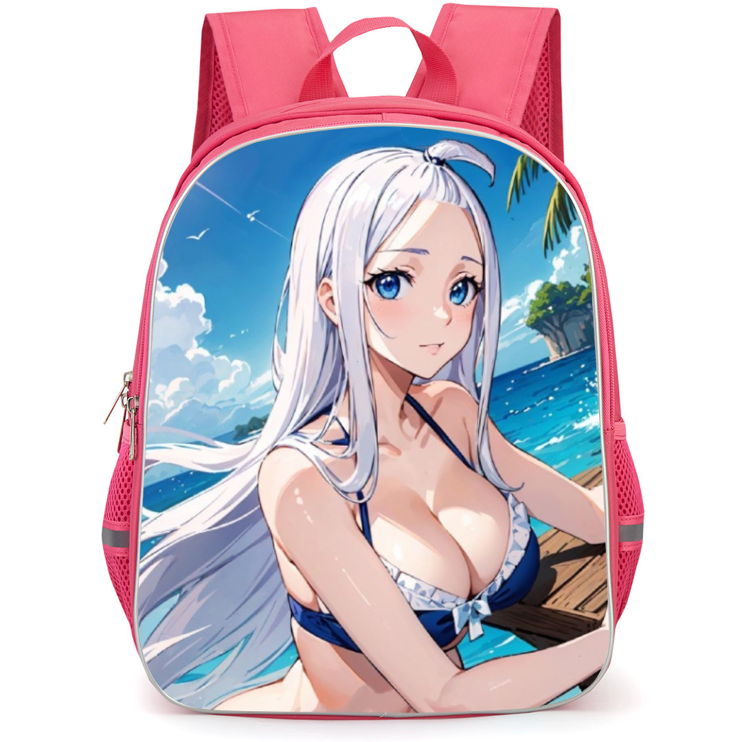 Fairy Tail Mirajane Strauss Backpack StudentPack - Mirajane Strauss Blue Swimsuit Portrait