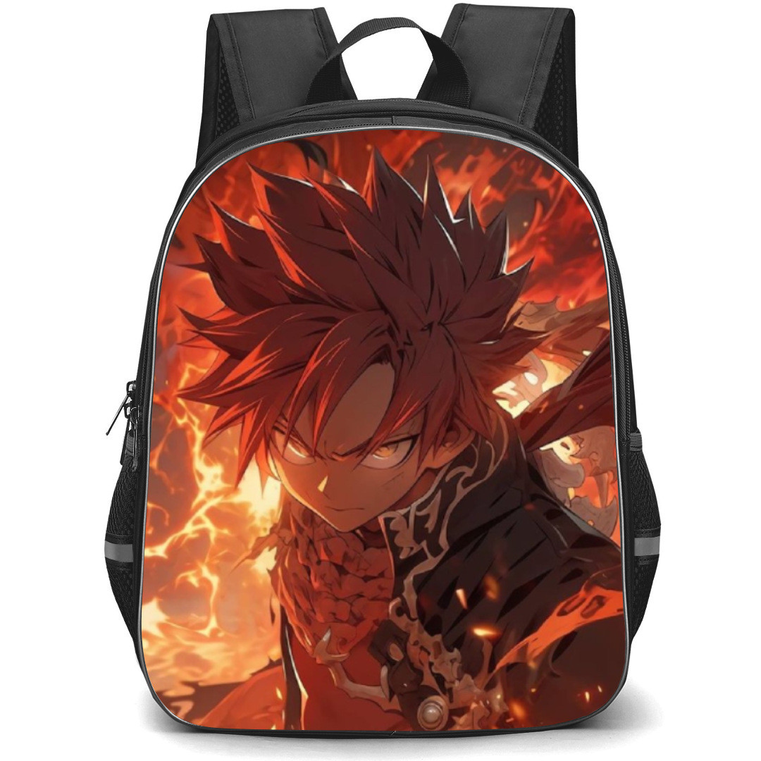 Fairy Tail Natsu Dragneel Backpack StudentPack - Natsu Dragneel Burn Portrait