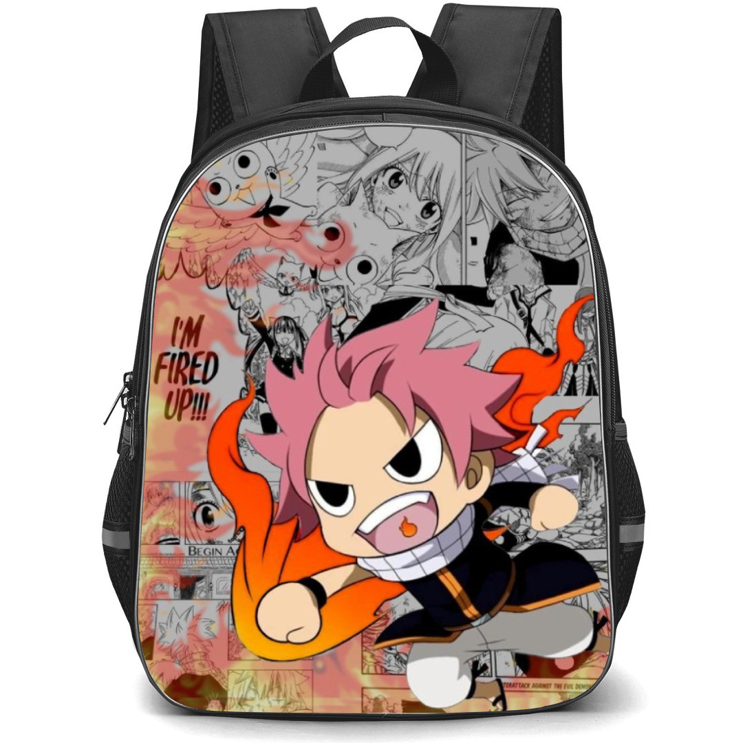 Fairy Tail Natsu Dragneel Backpack StudentPack - Natsu Dragneel Chibi Comic Art