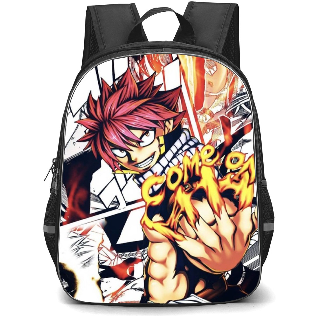 Fairy Tail Natsu Dragneel Backpack StudentPack - Natsu Dragneel Collage