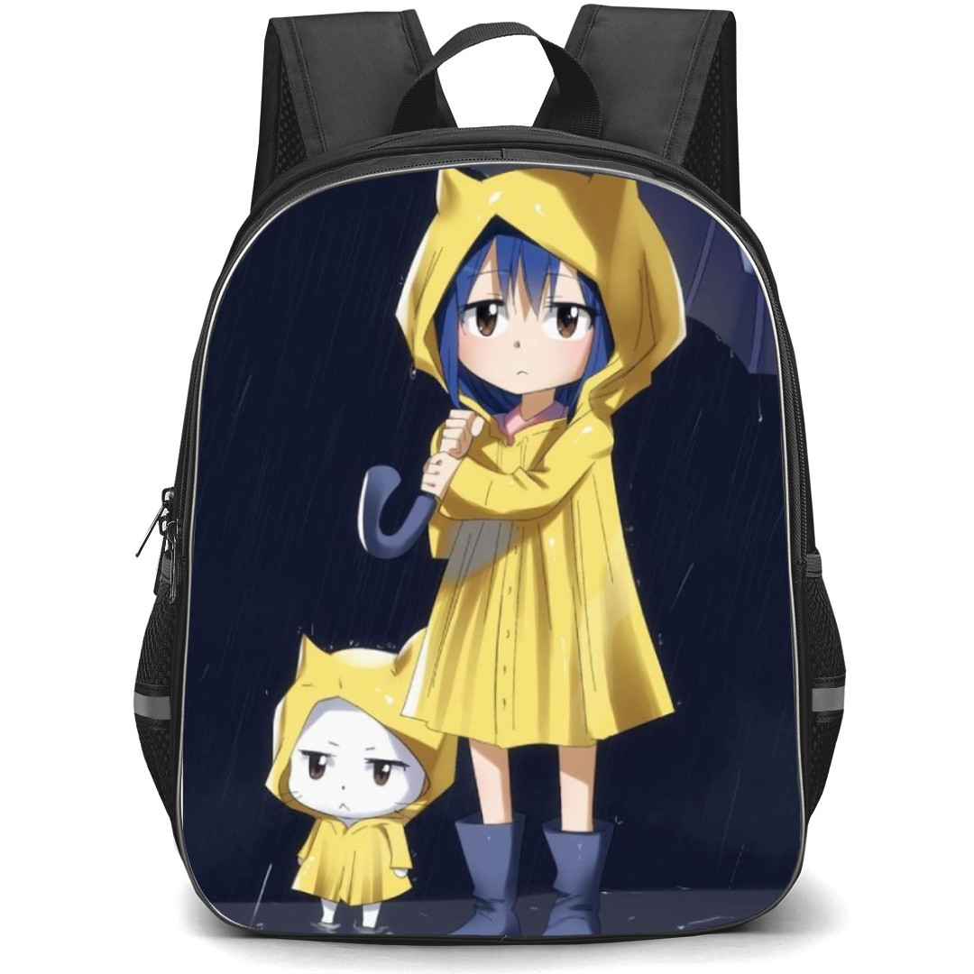 Fairy Tail Wendy Marvell Backpack StudentPack - Wendy Marvell And Carla Yellow Raincoat Portrait
