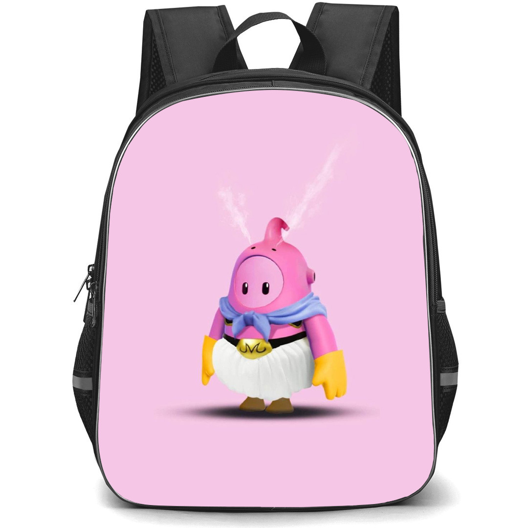Fall Guys Majin Buu Backpack StudentPack - Majin Buu Standing On Pink Background