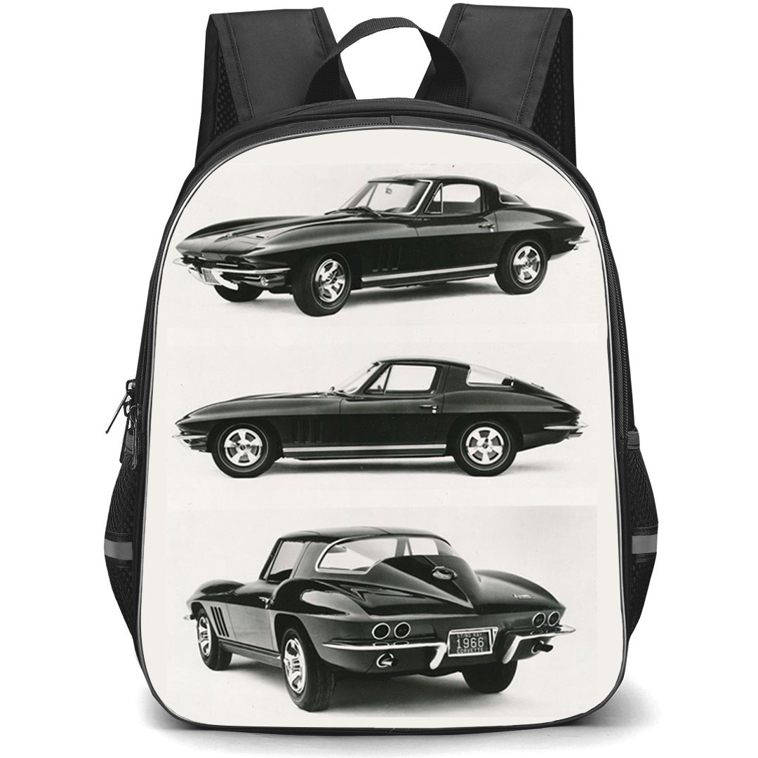 1966 Chevrolet Corvette StingRay 427 Backpack School Bag StudentPack - 1966 Chevrolet Corvette StingRay 427 Turbo Jet Poster