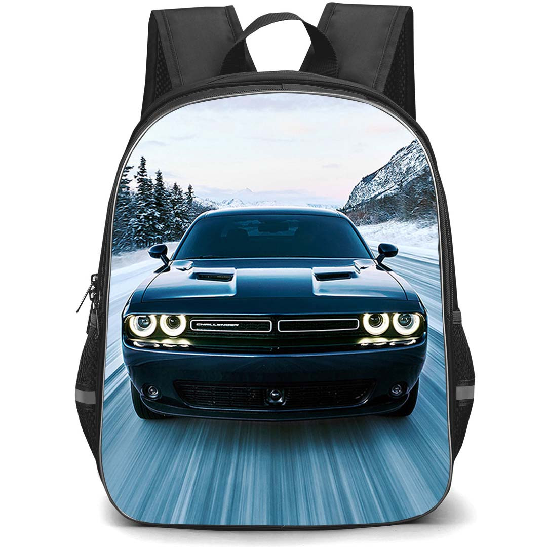 2017 Dodge Challenger GT Challenger Backpack School Bag StudentPack - 2017 Dodge Challenger GT AWD Winter Highway Front Poster