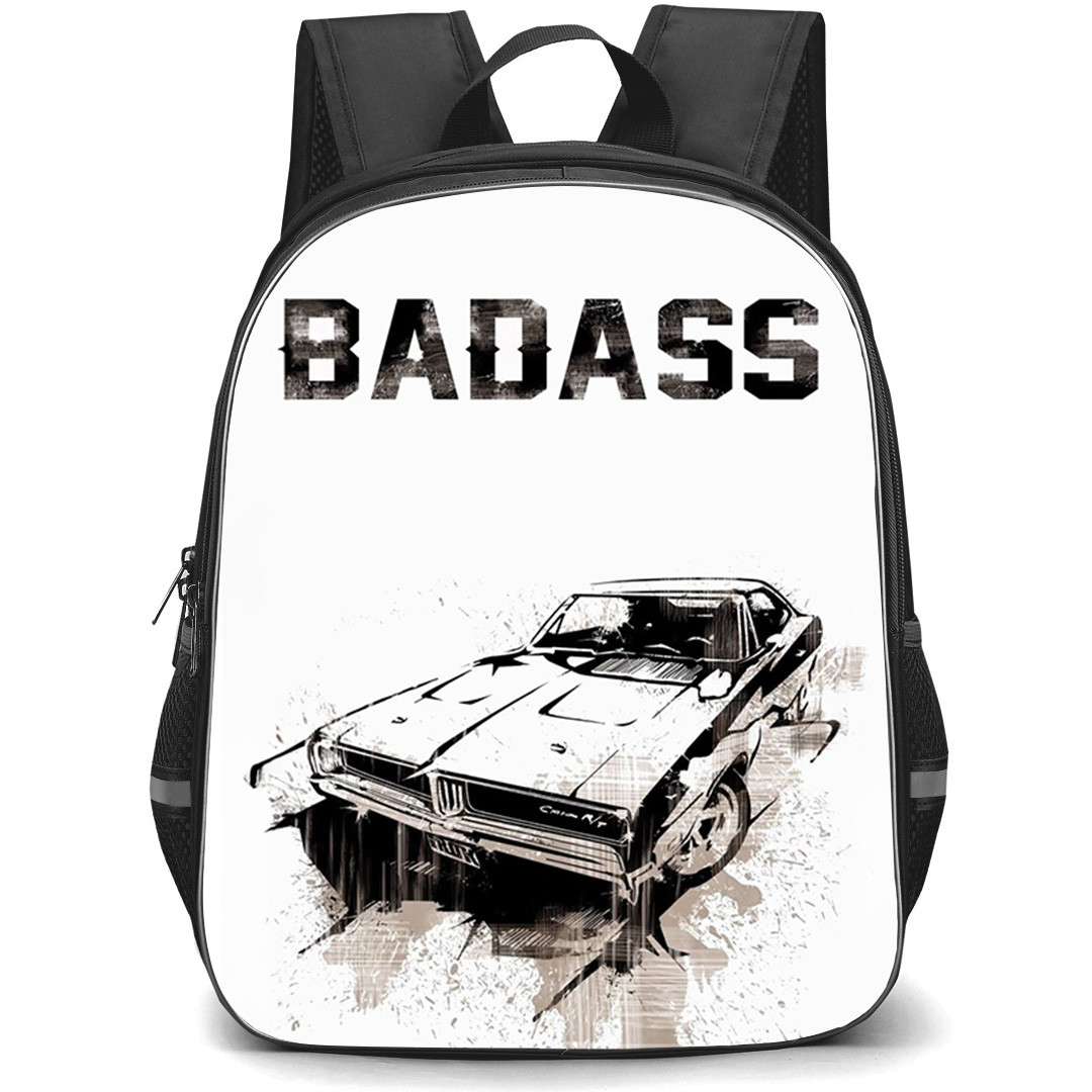 Dodge Charger Backpack School Bag StudentPack - Dodge Charger Badass Painting Poster