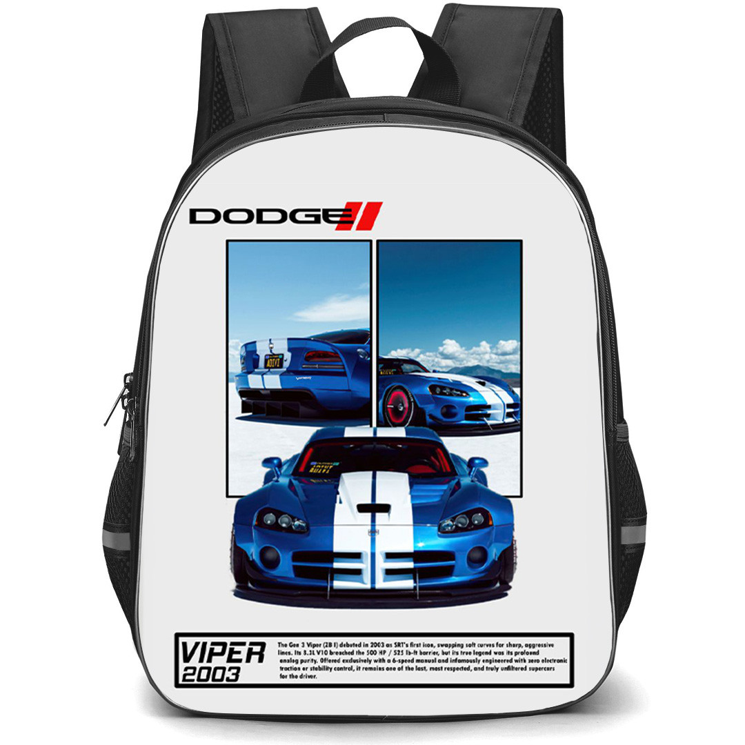 2003 Dodge Viper Gen 3 Backpack School Bag StudentPack - 2003 Dodge Viper Gen 3 Specification Poster