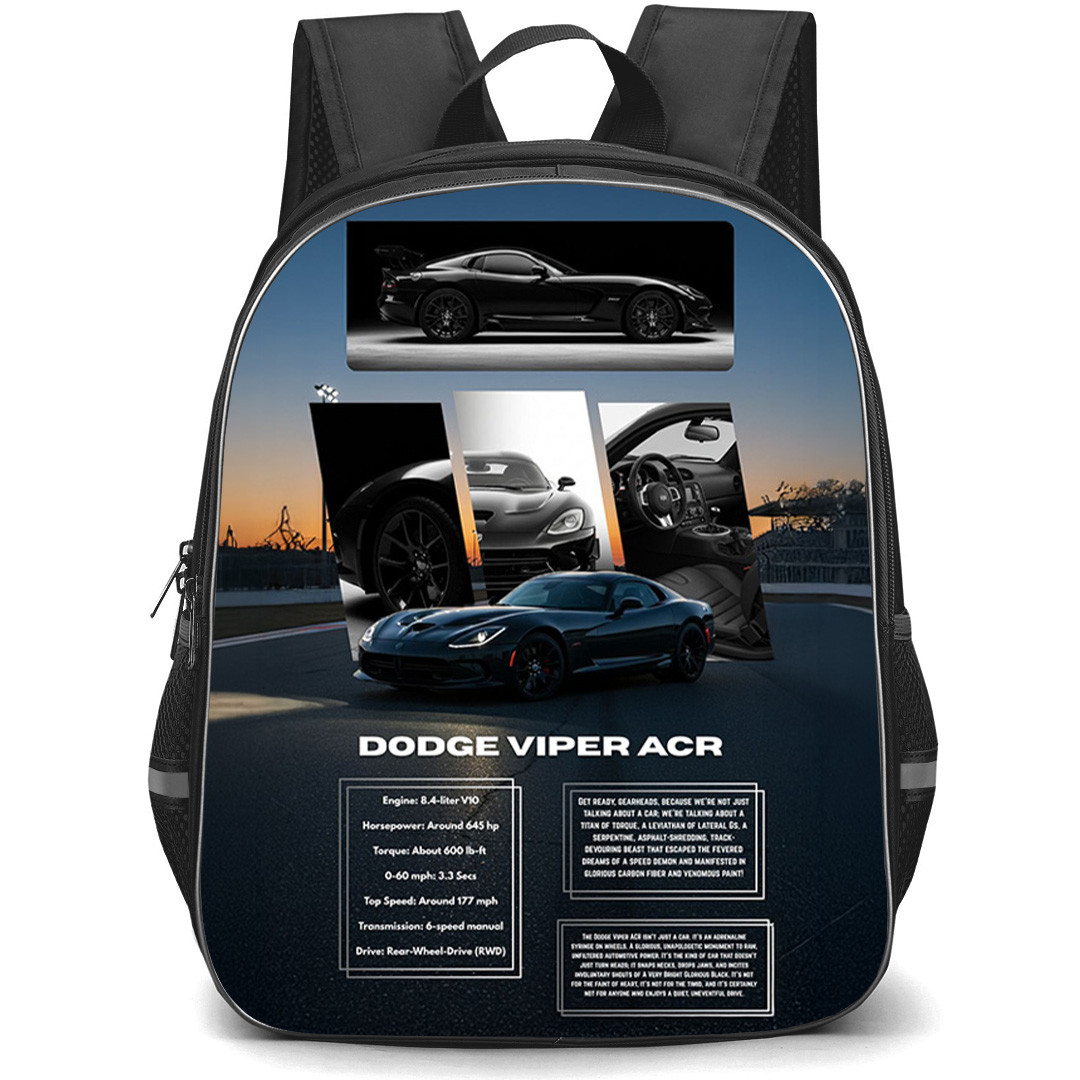 Dodge Viper ACR Backpack School Bag StudentPack - Dodge Viper ACR Cinematic Shot Poster