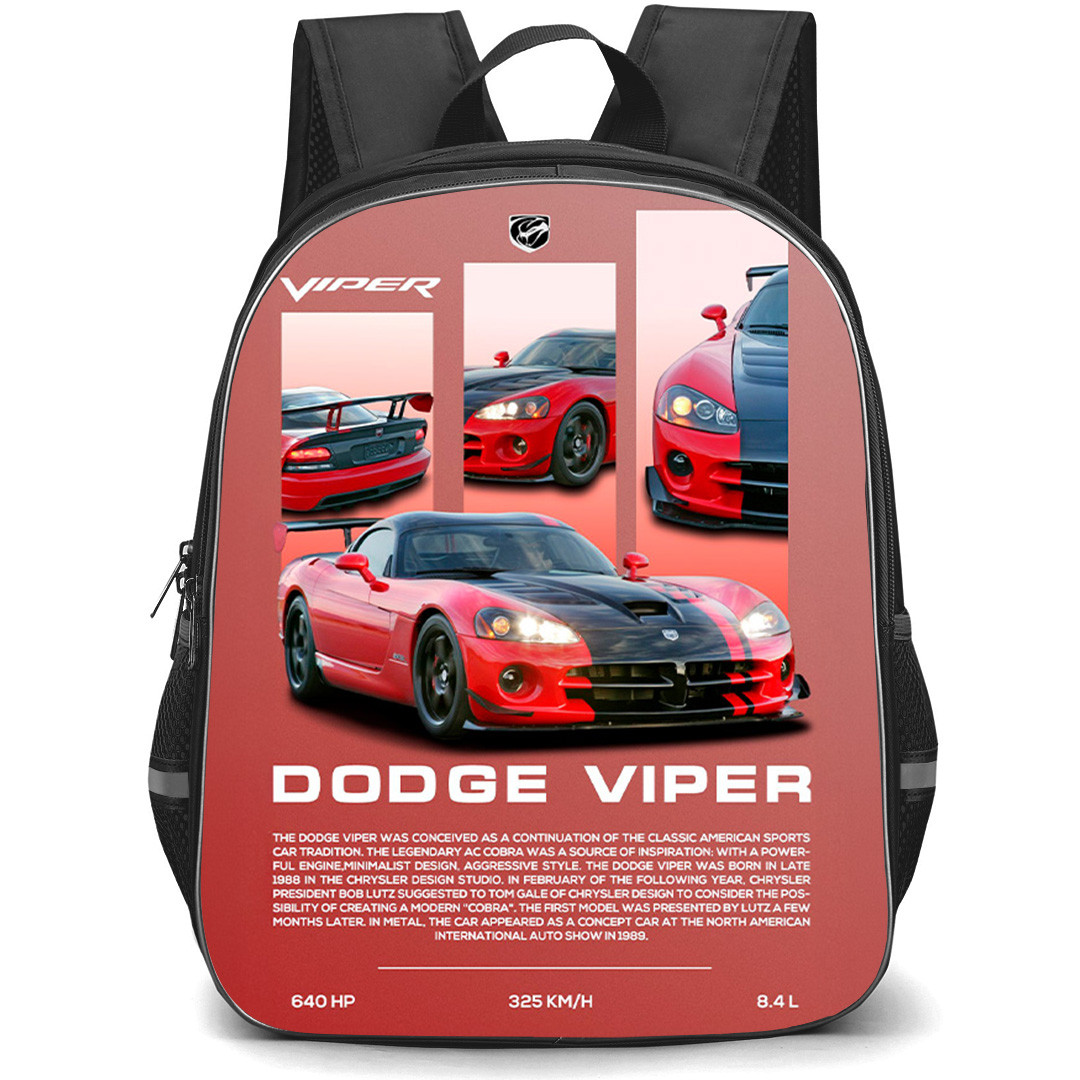 Dodge Viper SRT-10 ACR Backpack School Bag StudentPack - Dodge Viper SRT-10 ACR Specification Poster