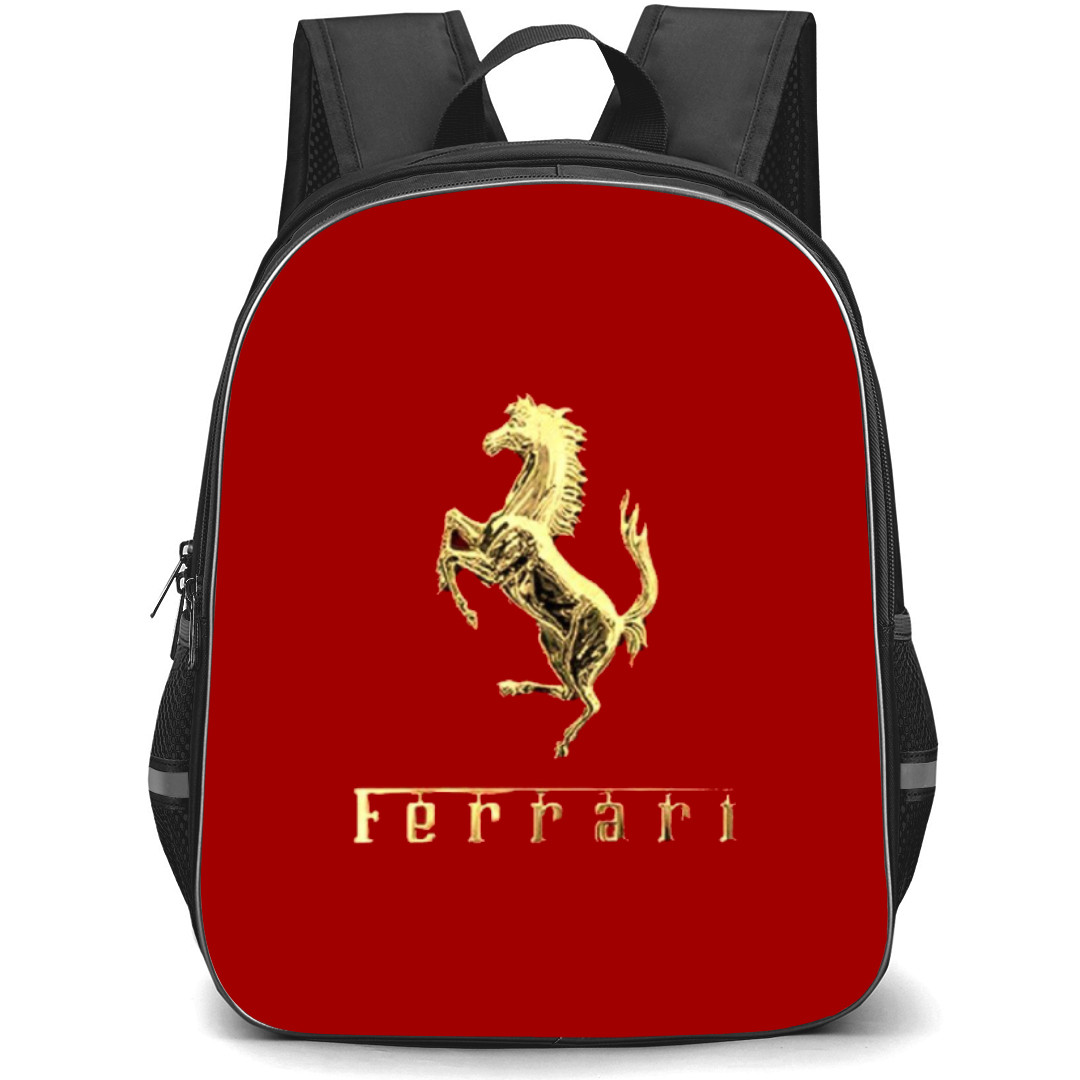 Ferrari Backpack StudentPack - Gold Stallion and Font