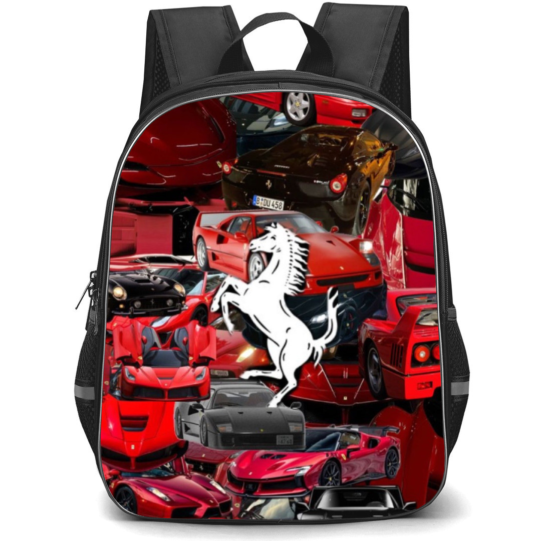 Ferrari Backpack StudentPack - White Stallion Collage